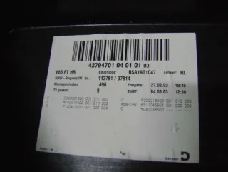  Шумоизоляция двери задней правой BMW 7 E65/E66 Арт 66323092, вид 2