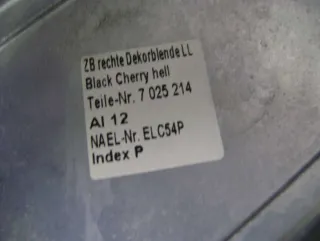 8223327, 7040340, 7025207, 7025208, 7025211, 7025213, 7025214, 7002435 Накладка декоративная салона (комплект) BMW 7 E65/E66 Арт 74716429, вид 34