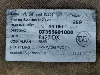 07355601000 Обшивка двери передней правой (дверная карта) Citroen Jumper 2 Арт 81047404-4GS24, вид 3