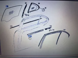 A2047350465, 2047350465 Молдинг стекла двери задней правой внутренний Mercedes C W204 Арт RC9-393, вид 2