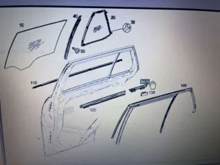 A2047300624, 2047300624 Молдинг стекла двери задней правой внутренний Mercedes C W204 Арт RC9-394, вид 2