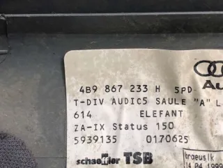 4B9867233H Обшивка стойки передней левой (накладка) Audi A6 C5 (S6,RS6) Арт 83945561, вид 6
