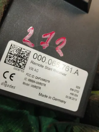 000065761A Блок управления дистанционным запуском Volkswagen Jetta 7 Арт 87401724, вид 3