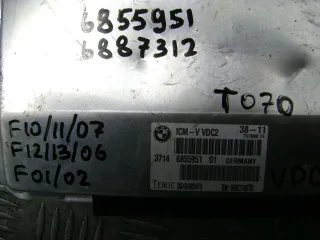 6855951, 6887312, 6855281, 6852204, 6850297, 6798102 Блок управления ICM BMW 7 F01/F02 Арт 88605765, вид 4