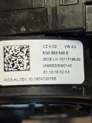 5Q0953549E5Q0953523AN5Q0953507HB Переключатель подрулевой (стрекоза) Skoda Octavia A7 Арт 88926014, вид 2