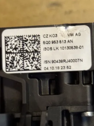 5Q0953549E5Q0953523AN5Q0953507HB Переключатель подрулевой (стрекоза) Skoda Octavia A7 Арт 88926014, вид 3