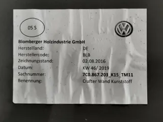 7C0867437K14TM10,7C0867437K15TM11 Обшивка сдвижной двери Volkswagen Crafter 2 Арт 92272298, вид 4