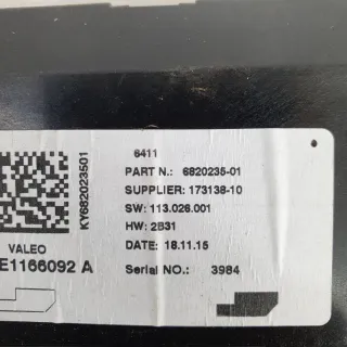 6820235 Блок управления кондиционера BMW 3 F30/F31/GT F34 Арт BMW20492, вид 2