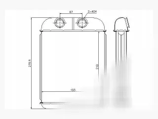 RT6343, 73467, 7701207454, 812306 Радиатор отопителя (печки) Renault Grand Espace (AKS) Арт aks606343h, вид 3