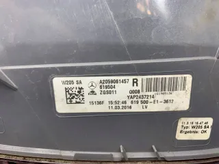 A2059061457 Фонарь габаритный задний правый Mercedes C W205 Арт 99778020, вид 9