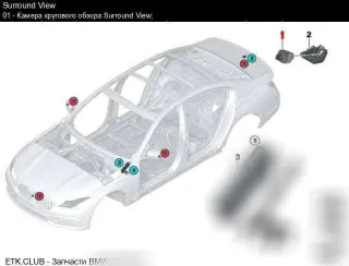 9398323,66539398323 Камера бокового вида BMW 6 G32 Арт BMW20936, вид 3
