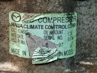 HS-18N,F500-RN8AA-04 Компрессор кондиционера Mazda 3 BL 2.0л Арт 322352, вид 6