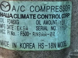 HS-18N,F500-RN8AA-04 Компрессор кондиционера Mazda 3 BL 2.0л Арт 322351, вид 6