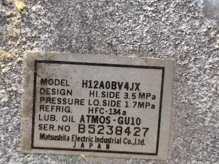 H12A0BV4JX Компрессор кондиционера Mazda 3 BK 2.3л Арт 322614, вид 6