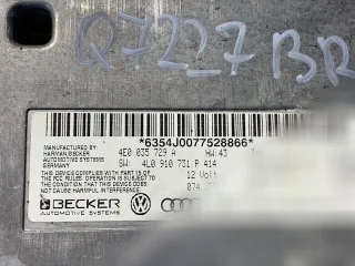 4E0035729A,4L0910731P Блок управления монитором Audi Q7 4L Арт 29399525, вид 3