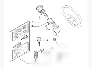 1348421080 Замок рулевой колонки Citroen Jumper 2 Арт D147960250, вид 5