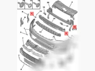 1608700480 Кронштейн крепления бампера переднего Citroen C-Elysee Арт D172560181, вид 2