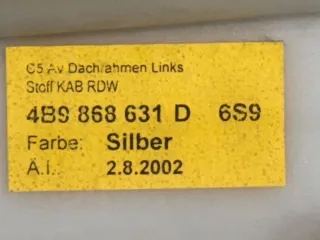 4B9868631D Обшивка стойки передней левой (накладка) Audi A6 C5 (S6,RS6) Арт 107080408, вид 3