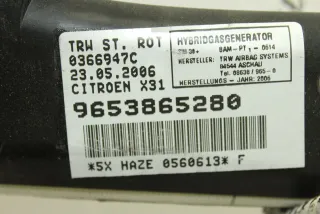 9653865280 Подушка безопасности боковая (шторка) Citroen C5 1 Арт 107635476, вид 9