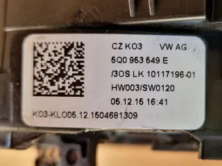 5Q0953549E Шлейф руля  Volkswagen Golf 7 Арт 115243931, вид 3