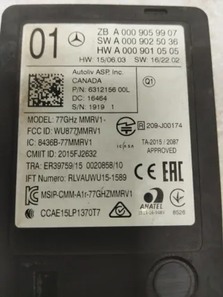 A0009059907 Датчик мертвых (слепых) зон Mercedes E W238 Арт 3905-35309, вид 3