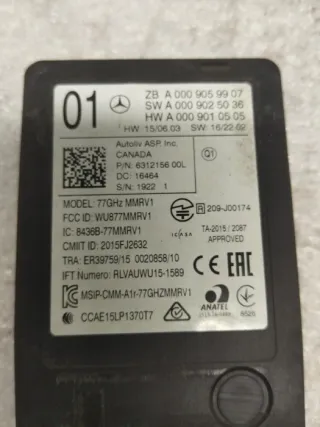 A0009059907 Датчик мертвых (слепых) зон Mercedes E W238 Арт 3905-35310, вид 3