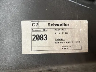 4G0853859D,4G0853855G Накладка на порог наружная левая Audi A6 C7 (S6,RS6) Арт 90954, вид 10
