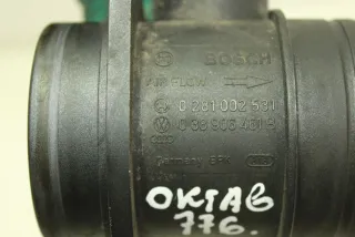038906461B,0281002531 Расходомер Skoda Octavia A5 1.9л TDi Арт 120482599, вид 4